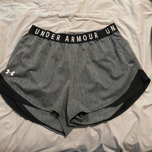Under Armour Dark Gray and Black Running Shorts